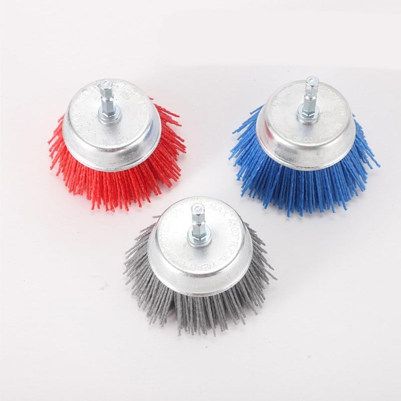 Blue Abrasive Filament Brush For Drill Metal Wood Polishing And Grinding - Image 4